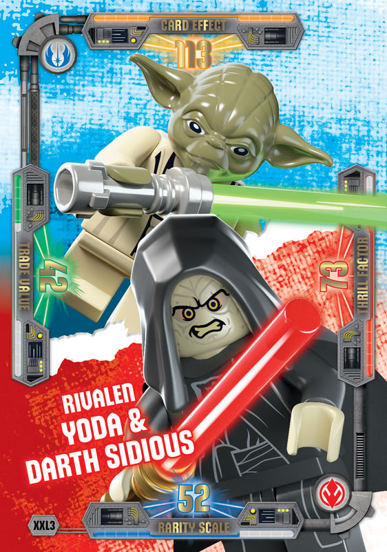 LEGO Star Wars Trading Card Collection - XXL-Karte Rivalen Yoda & Darth Sidious (XXL3 aus Serie 4)